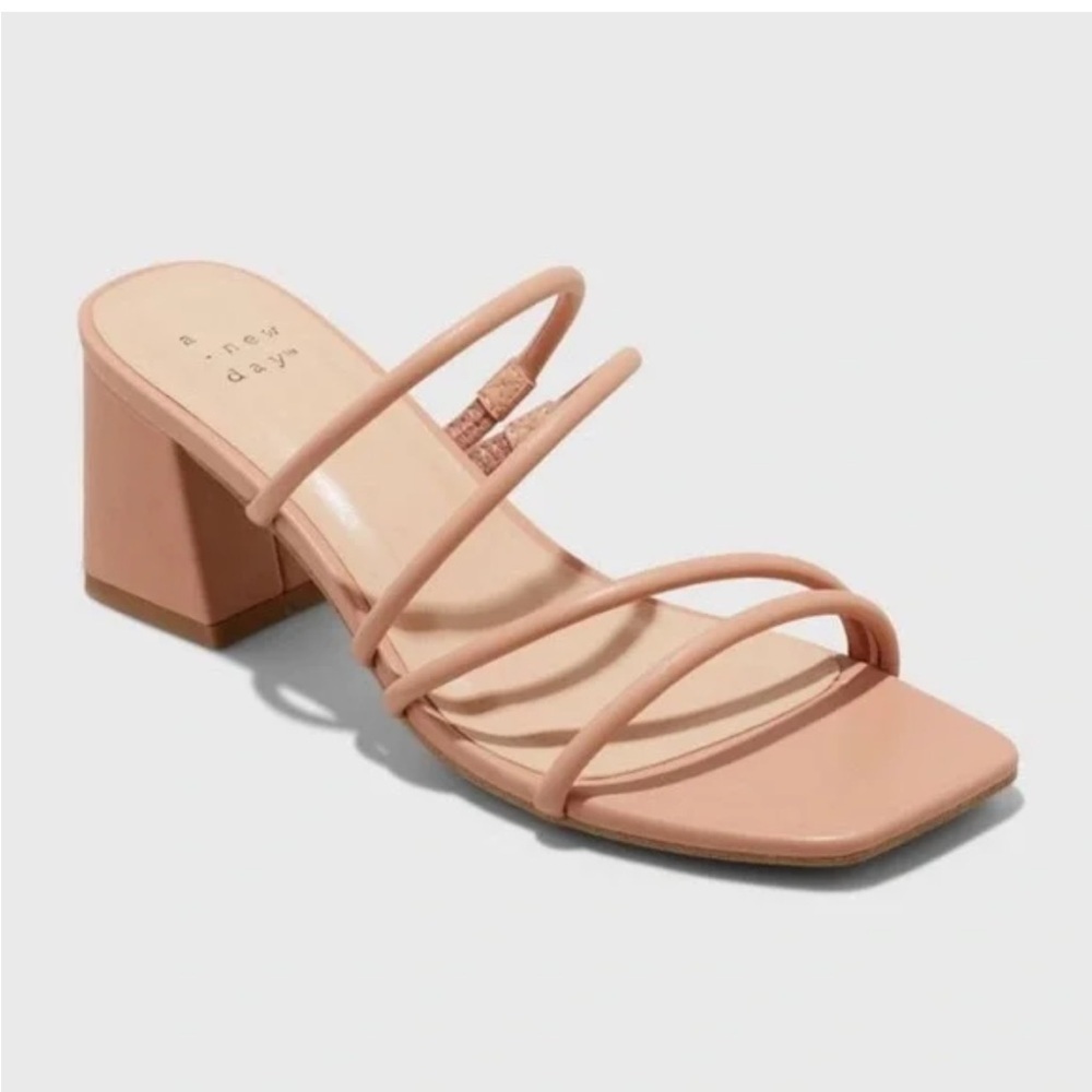 A New Day Women’s Blakely Mule Heels in Nude Size 8